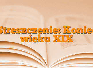Streszczenie: Koniec wieku XIX Streszczenie: Koniec wieku XIX