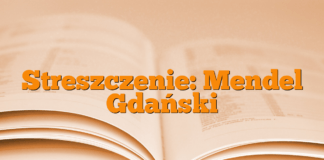 Streszczenie: Mendel Gdański Streszczenie: Mendel Gdański