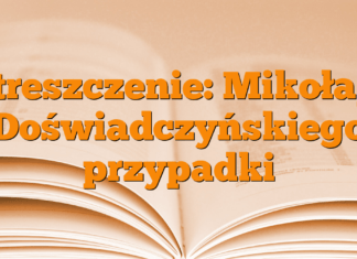 Streszczenie: Mikołaja Doświadczyńskiego przypadki Streszczenie: Mikołaja Doświadczyńskiego przypadki