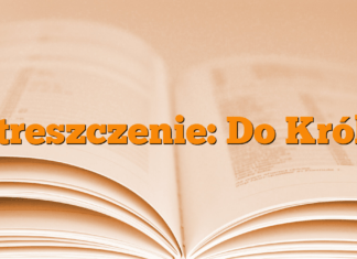 Streszczenie: Do Króla Streszczenie: Do Króla