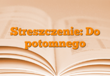 Streszczenie: Do potomnego Streszczenie: Do potomnego